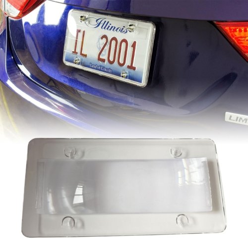 Image of Durable American-Style License Plate Frame with Protective Cover for Cars, Trucks, and SUVs