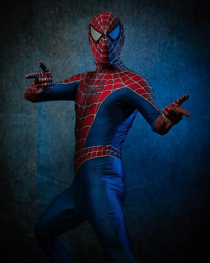 Imagen de Disfraz de Cosplay Clásico de Spider-Man de Raimi para Adultos - Traje Zentai con Estampado 3D para Halloween y Eventos Temáticos
