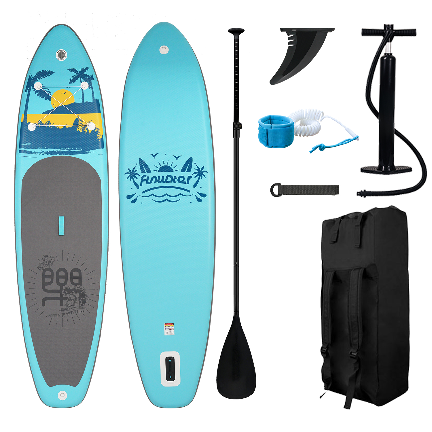 Immagine di FunWater Stand Up Paddle Board Tavola da paddle gonfiabile Tavola da surf Tavola da surf Sup Tavola da paddle per sport acquatici antiscivolo