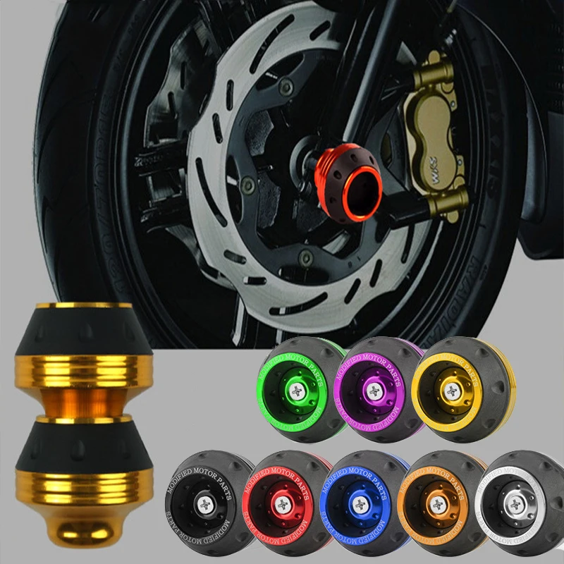 Imagen de Protector de Horquilla delantera para Motocicleta - Almohadillas de Aleación de Aluminio Anti-Choque y Deslizadores de Protección para Rueda, Accesorios de Seguridad para Moto (1 Par)