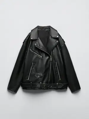 Image de Veste Moto Faux Cuir Femme - Style Urbain & Élégant