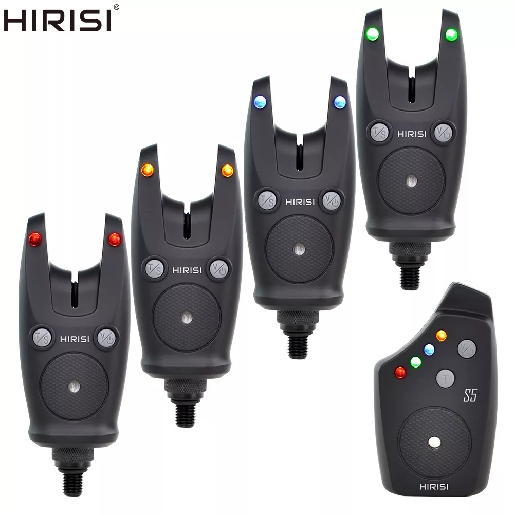 Image of Hirisi Wireless Carp Fishing Alarm Set Waterproof, Fishing Bite Alarms Fishing Bite Indicator Fishing Accessories S5