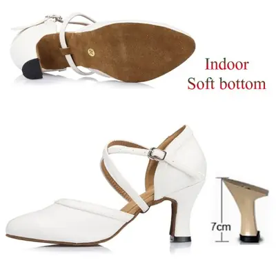 Image de Chaussures de Danse Latine Blanches pour Femme
