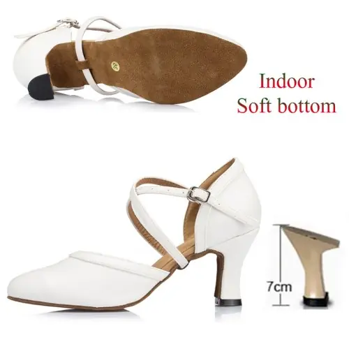 Image de Chaussures de Danse Latine Blanches pour Femme