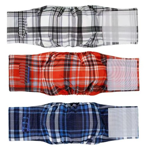 Image of Premium Washable Male Dog Diapers – Reusable, Stylish Belly Bands for Dogs with Durable Design in 3 Sizes
