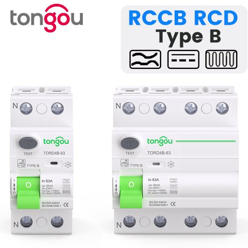 Imagen de Disyuntor RCD Tipo B 2P/4P - Protección Integral para tu Hogar