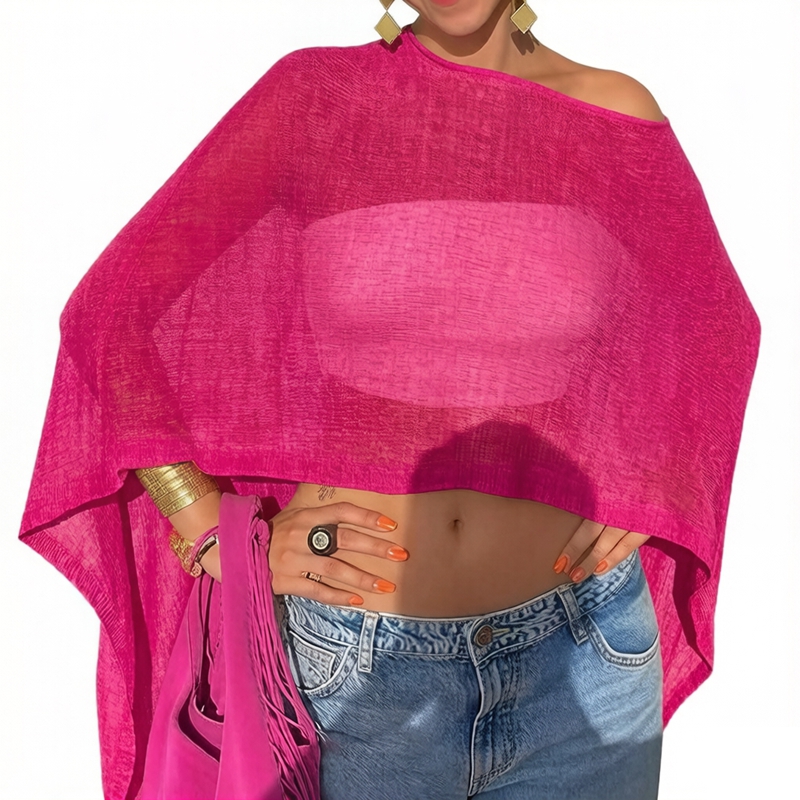 Bild von Durchsichtiger Strickpullover für den Strand – Sexy & Lockeres Design