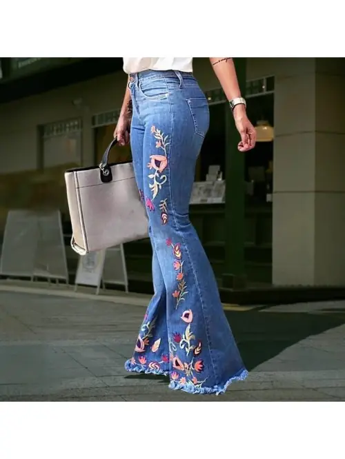 Image de Jeans Évasés Femme - Style Élégant & Confortable