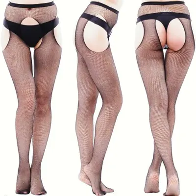 Image de Bas de Cuisse Haute Sexy - Lot de 4 en Résille