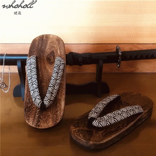 Immagine di Geta Giapponesi in Legno - Pantofole Antiscivolo Taglia Grande