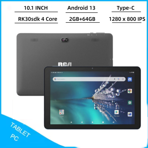 Zdjęcie Nowy Tablet T4 10.1 Cala z Androidem 13, Procesor RK30SDK, 2 GB RAM, 64 GB Pamięci, Podwójna Kamera, Ekran IPS 1280x800, Bateria 4000 mAh, Port USB Type-C