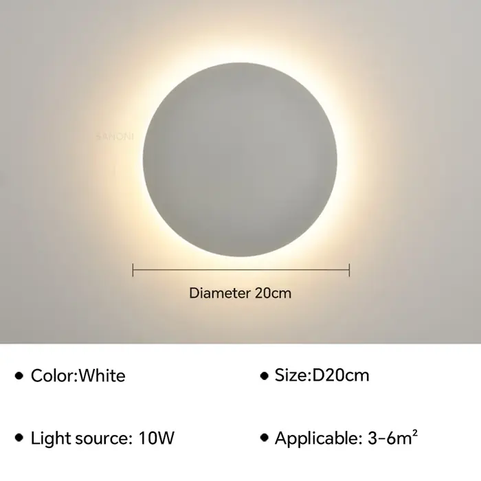 20 cm blanc