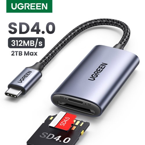 Imagen de Lector de Tarjetas USB-C UGREEN - Alta Velocidad para SD y MicroSD