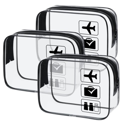 Image de Organiseur de Voyage Transparent PVC - Sac de Rangement pour Cosmétiques et Toilettes