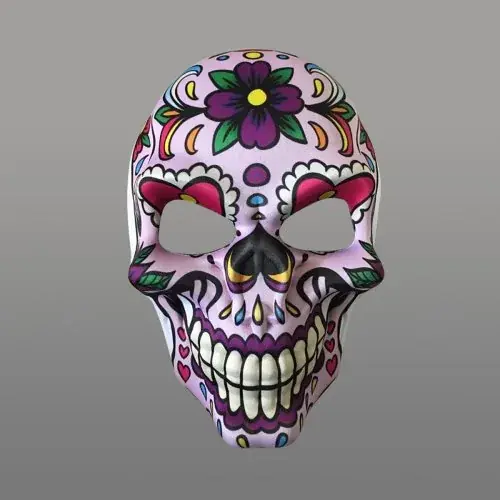 Image de Masque Crâne Mexicain - Déguisement Halloween & Fête des Morts