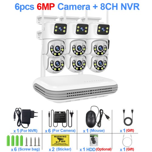 8CH NVR and 6 Cam