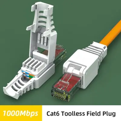 Connecteur RJ45 Cat6 Sans Outil - Installation Rapide