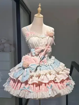 Image de Robe Lolita Été Vintage à Dentelle & Nœud