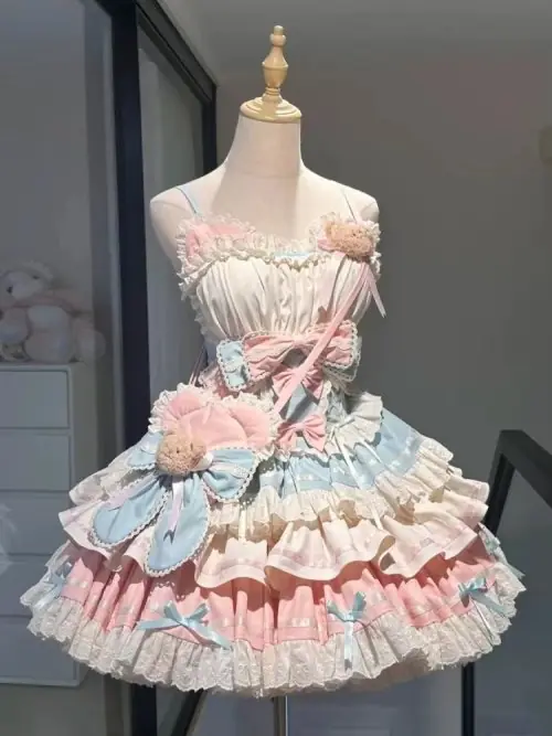 Image de Robe Lolita Été Vintage à Dentelle & Nœud