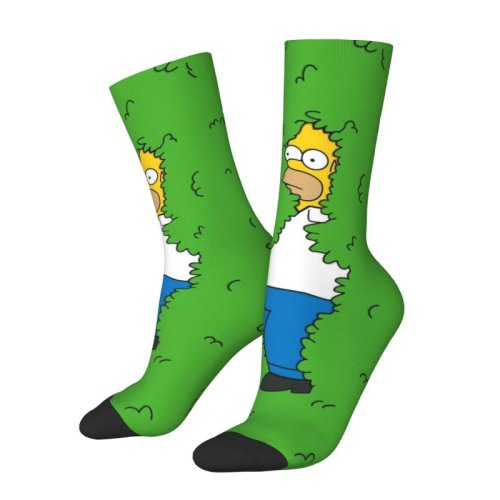 Imagen de Calcetines de Vestir Personalizados con Diseño de Los Simpson para Hombre y Mujer, Estampado 3D, Cálidos y Transpirables, Moda Unisex
