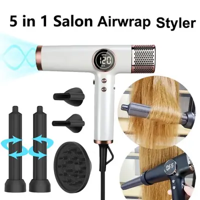 Image de Sèche-cheveux Pro 1800W - 5 en 1 avec Ions Négatifs