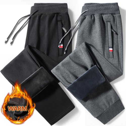 Afbeelding van Warmtegevende Heren Winter Joggingbroek van Katoen en Fleece – Comfortabele Skinny Fit Trainingsbroek voor Fitness en Sport, Beschikbaar in Maat 8XL