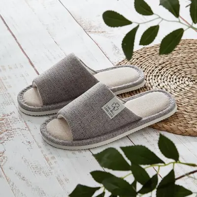 Image de Pantoufles Homme Lin Respirantes - Confort Été & Printemps