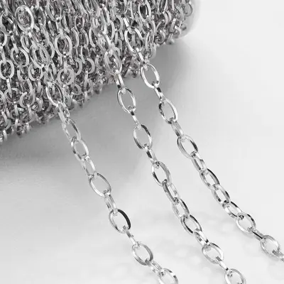Image de Chaîne Acier Inoxydable 1m - Maillons Solides Rolo 5mm