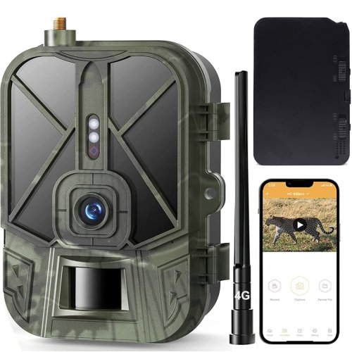 Image of 4G HD Live Video Trail Camera with 50MP Sensor, 4K Wireless Streaming, Cloud Service, Waterproof IP66 Rating for Wildlife Monitoring and Hunting