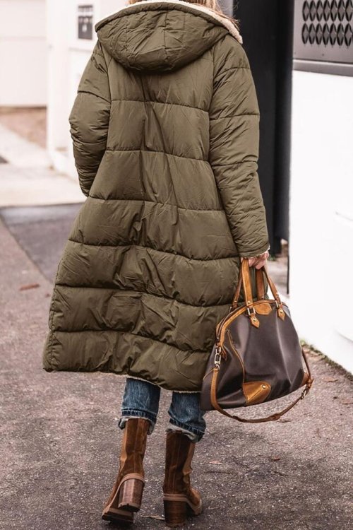 Imagen de Chaqueta con Capucha Ajustada de Color Sólido, Manga Larga, Moda Otoño-Invierno para Mujer - Disponible en 8 Colores