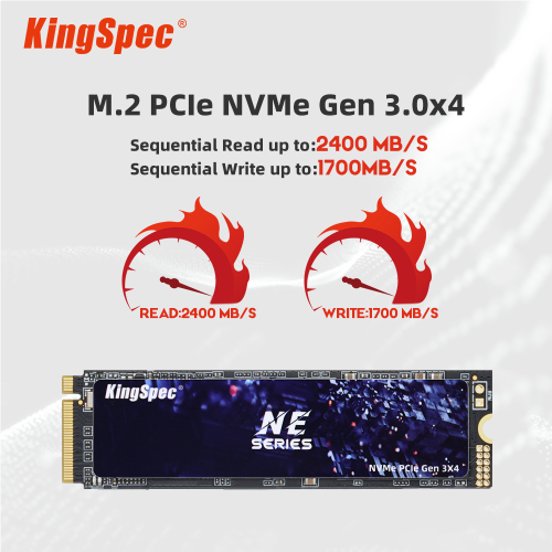 Image of Kingspec M.2 NVMe SSD 128GB, 256GB, 512GB, 1TB, 2TB PCIe Gen3 x4 2280 Internal Solid State Drive for Laptop and Desktop PC – High-Speed Storage Upgrade for MSI and Other Brands
