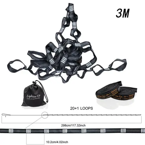 Image de Sangles de Hamac 2 Pièces - 300 cm - Support Jusqu'à 400 kg