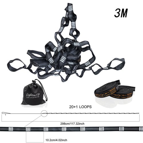Image de Sangles de Hamac 2 Pièces - 300 cm - Support Jusqu'à 400 kg