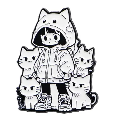 Image de Broche Chat Mignon - Accessoire Kawaii pour Fille