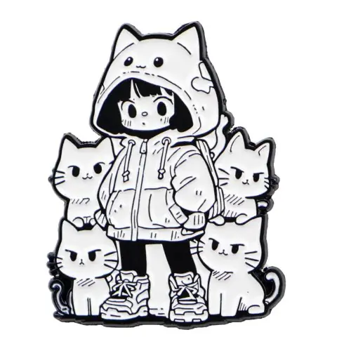 Image de Broche Chat Mignon - Accessoire Kawaii pour Fille