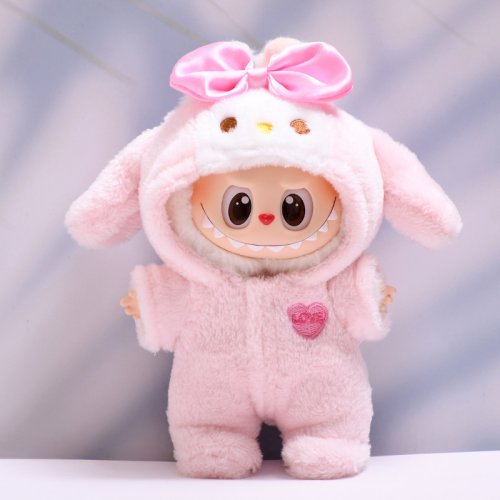 Labubu Mini Poupée 17cm - Tenue Mode & Accessoires