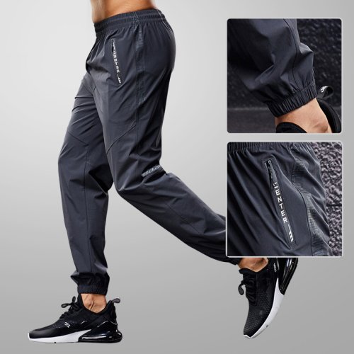 Imagen de Pantalones Deportivos para Hombre con Secado Rápido, Bolsillos con Cremallera, Ideales para Correr y Entrenamientos de Fitness