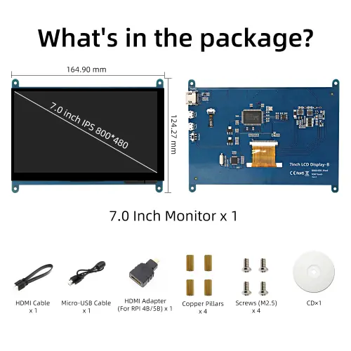 Image de Écran tactile 7 pouces HD pour Raspberry Pi