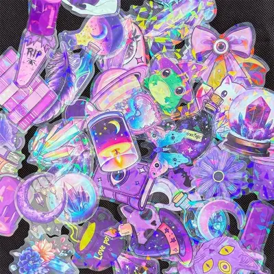 Image de Autocollants Sorcière Magique Transparent - Pack de 10/30/50 pcs