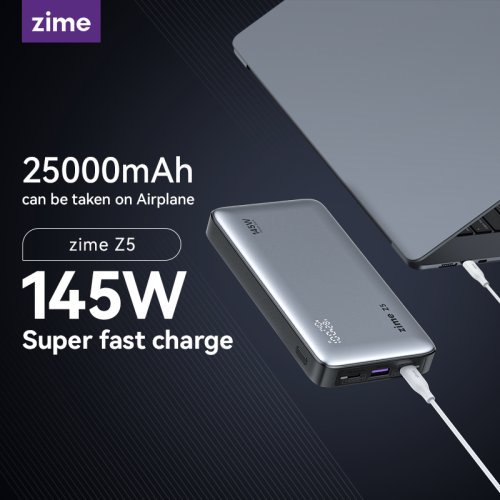 Afbeelding van ZIME Z5 Powerbank 25000mAh – Snelle Oplading voor MacBook, iPhone & Samsung