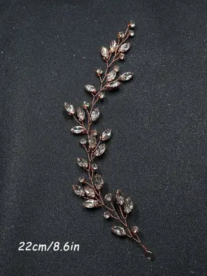 Image de Bandeau de Mariée en Strass - Élégant & Fait Main