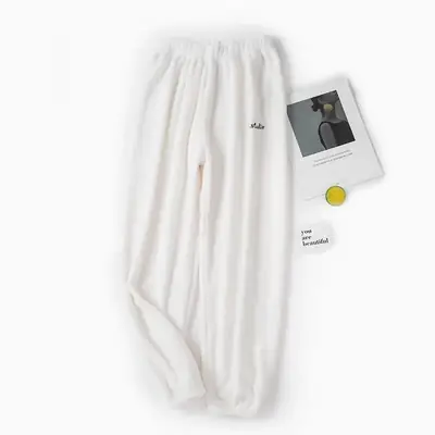 Image de Pantalon de Pyjama Thermique en Peluche pour Femme