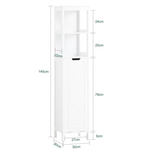 Image de Armoire de Salle de Bain Étroite avec Sac à Linge Pliable