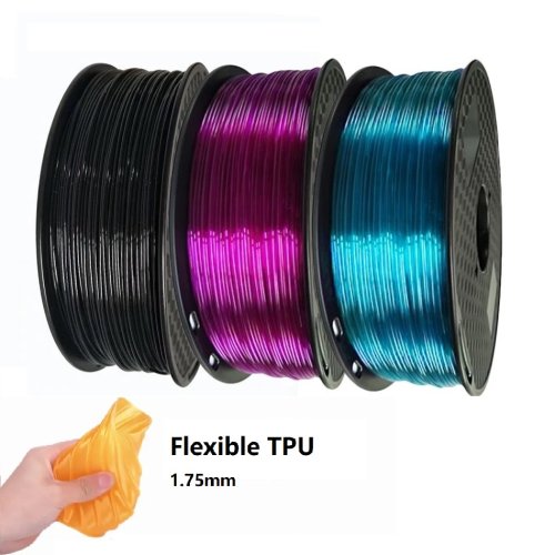 Bild von Flexibles TPU-Filament 1.75mm – Leuchtend & Transparent für schnelle 3D-Drucker