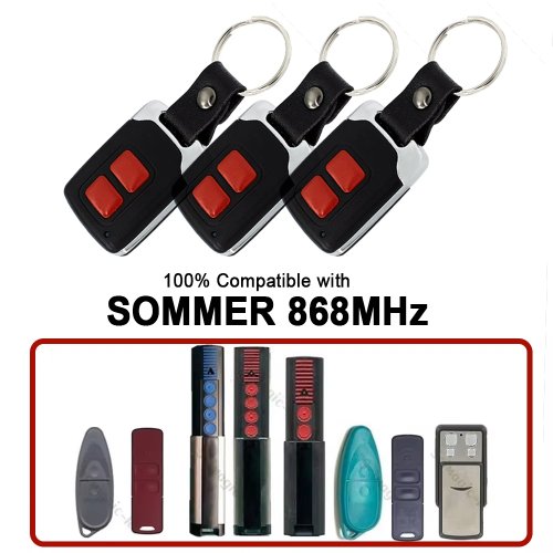 Imagen de Control Remoto para Puerta de Garaje Sommer 4020 TX03, 868 MHz - Transmisor de Mano Compatible con Modelos 4025, 4021, 4026 y 4031