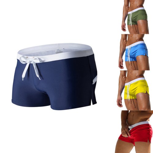 Immagine di Costume da Bagno Uomo Estivo con Tasca Posteriore – 10 Colori Disponibili, Design Boxer, Asciugatura Rapida e Comodo per la Spiaggia