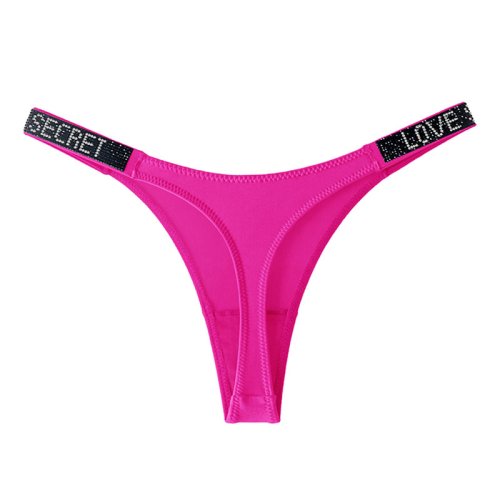 Afbeelding van Elegant en Sexy Strass G-String voor Vrouwen - Diamanten Look, Lage Taille, Comfortabel Fit, Geschikt voor Fitness, Sport en Lingerie