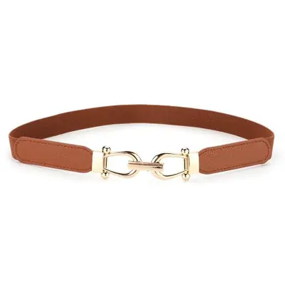 Image de Ceinture Slim Dorée Élégante pour Femmes