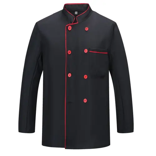 Image de Veste d'uniforme de Chef avec Logo imprimé brodé personnalisé, vêtements de cuisine, chemise de Serv...