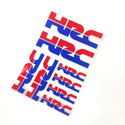 Image de Sticker HRC pour Casque Moto & Vélo - Design Sportif